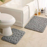 Cobblestone Comfort Bathroom Mat Set