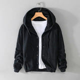 Ramie Buttoned Hoodie