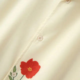 Floral Lapel Casual Shirt