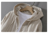 Ramie Buttoned Hoodie