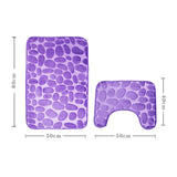 Cobblestone Comfort Bathroom Mat Set