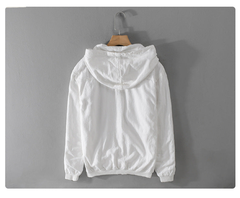 Ramie Buttoned Hoodie