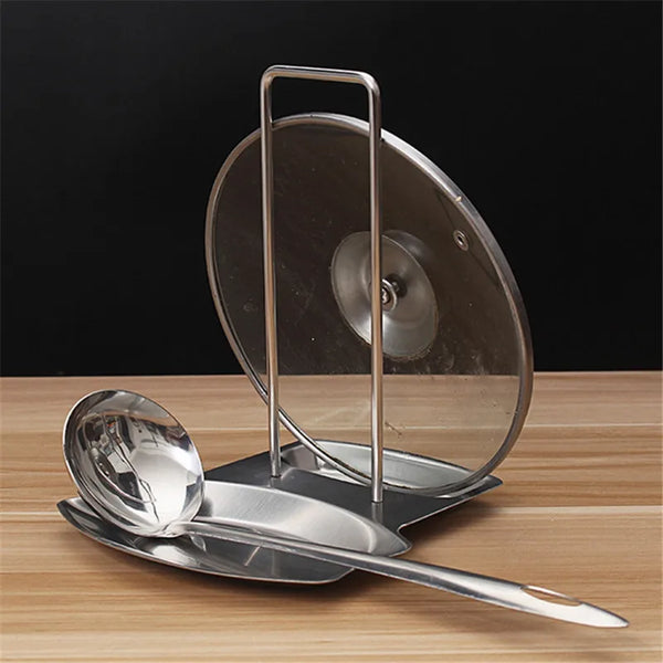 Chef's Mate Stainless Steel Lid and Utensil Stand