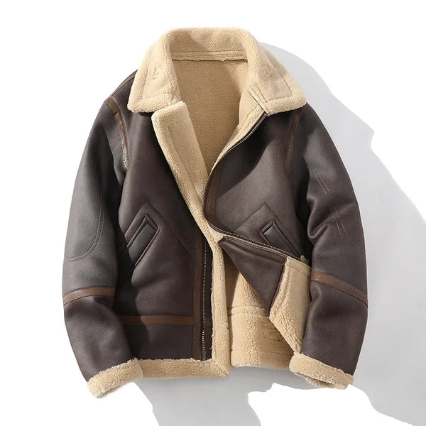 Sherpa Lined Aviator Jacket