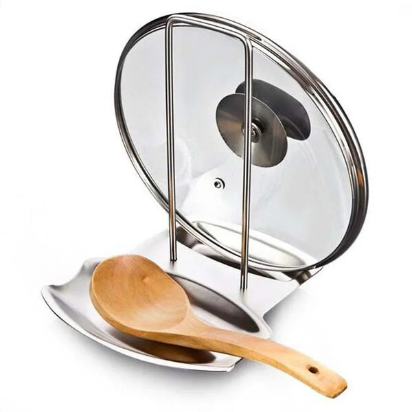 Chef's Mate Stainless Steel Lid and Utensil Stand